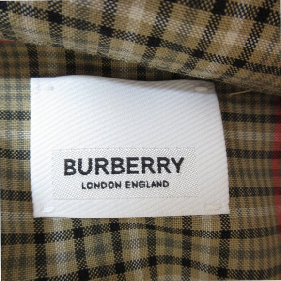 Burberry - Rib Knit Panel Check Cotton Poplin Shirt Dress - Size 36 - Picture 9 of 16
